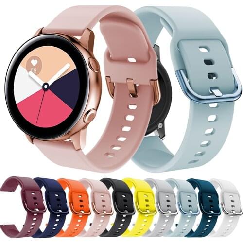 20mm 22mm Silicone Watch Strap for Samsung Galaxy Watch 3 42mm 46mm Active 2 Gear S2 Band Bracelet for Huami Amazfit Bip/GTS/GTR