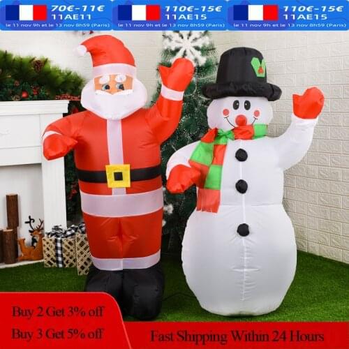 LED Light Inflatable Model Christmas Snowman Colorful Rotate Airblown Dolls Toys for Household Parties Accessories