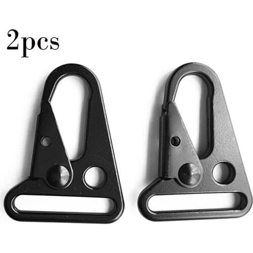 Tactical CQC 2PCS Outdoor Metal Hook Buckle Olecranon Keychain Clasp Spring Webbing Gun Strap Sling Mount Snap EDC Belt Gear