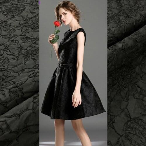 140cm width France imported dark jacquard tapestry satin jacquard fabric fashion wedding ball fabric DIY clothing