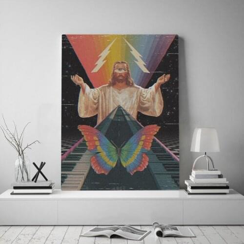 Jesus vintage visual art Canvas poster Painting wall Art decor Living room Bedroom Study Home Decoration Prints