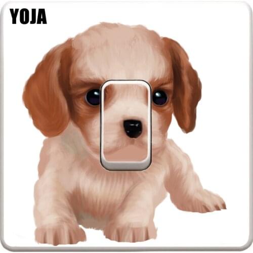 YOJA The Dog On The Stomach Switch Sticker Personalized Decor Living Room Bedroom Wall High Quality Decals 8SS0176