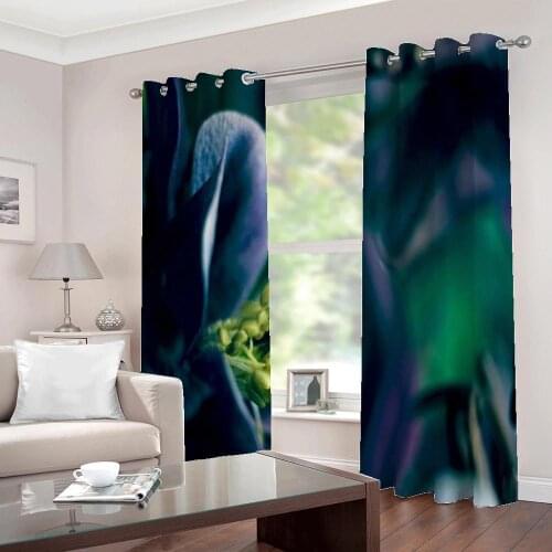 Custom Curtain Nordic abstract pastoral flowers Large Window Curtains For bedroom Living room home decor 3d Blackout Drapes