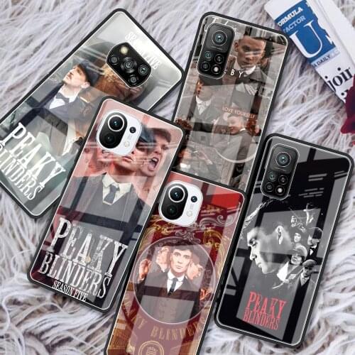 PEAKY BLINDERS Glass Phone Case for Xiaomi Redmi Note 9S 8 9 8T 7 9C Capa for Mi 10T Pro 9T 10 Lite Tempered Cover