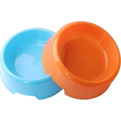 1Pc Pet Dog Bowls Food Bowls and Drinkers For Dogs Cat Pet Feeding Supplies Cat Plastic Bowls Random Color Puppy Dog Accessories