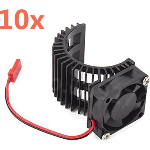 Wholesale 10pcs/Lot 7014 HSP Aluminum Heatsink + Fan Cooling 540 550 RC model Car motor