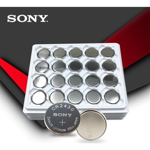 50pc Sony 100% Original CR2430 CR 2430 3V Lithium Button Cell Battery Coin Batteries For Watches,clocks,hearing aids