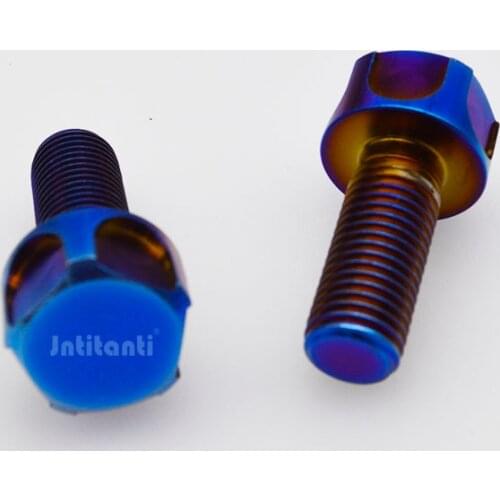 Titanium alloy auto parts wheel anti-theft bolt