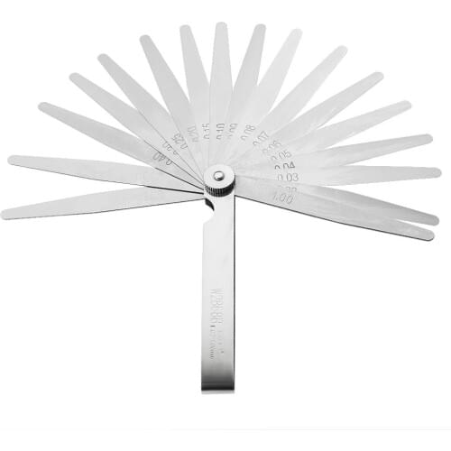 17 Blades Feeler Gauge Stainless Steel Gap High-Precision 0.02-1.0mm Thickness Filler Teaching Gauge Tool Measurement Tool