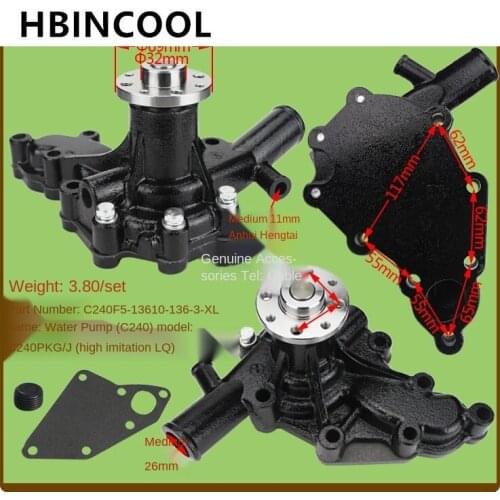 For Forklift C240PKG Water Pump Isuzu Engine Water Pump Assembly Cooling Water Pump Fluid Pump High quality forklift parts