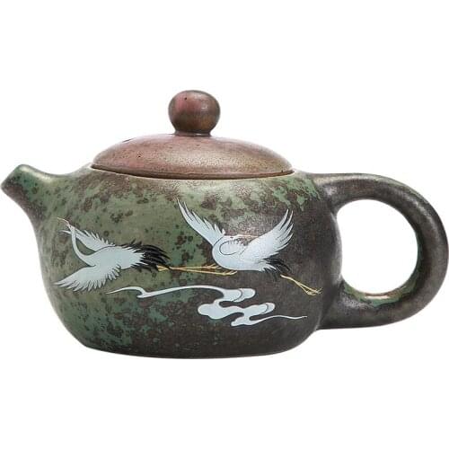 Xishi ceramic tea pot crane handmade green chinese tea pot 220ml WF