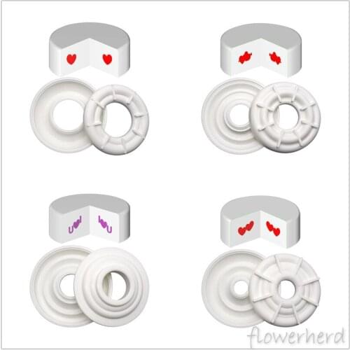 Circular Pipe Molds Valentines Day Heart Sandwich Mousse Melt & Poor Cake Silicone Molds Baking Tools Molding French Dessert