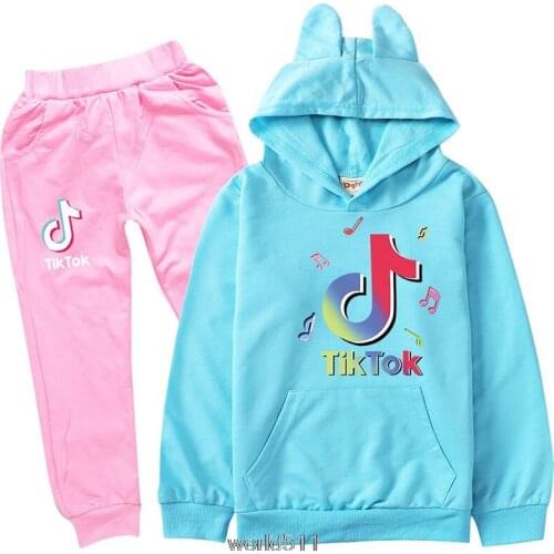 Summer Kids Clothes Tik Tok Print Suits Toddler Girls Sets Top+shorts 2pcs Sets Sports Suit Casual Baby Sets Boys Clothes