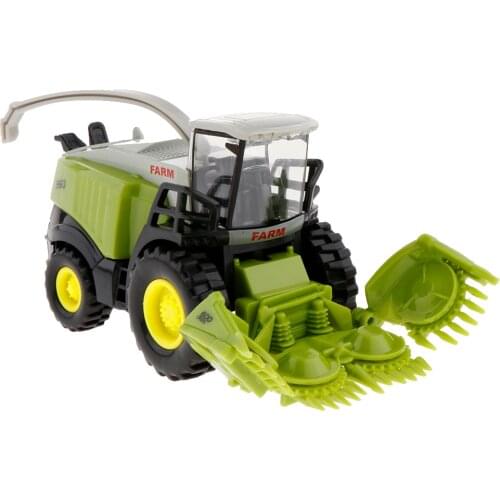 1/42 Scale Diecast Vehicle Alloy Harvester Construction Vehicles Toy Push and Go Car for Kids Toddler