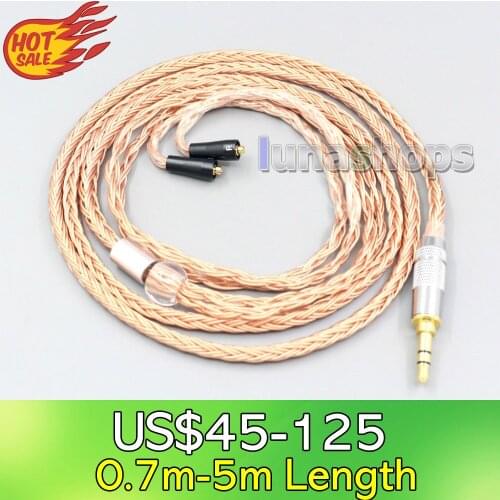 LN007021 Balanced 16 Core 99% 7N OCC Earphone Cable For Westone W40 W50 W60 UM10 UM20 UM30 UM40 UM50 Pro