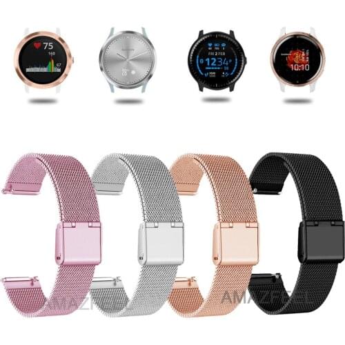 Metal Strap For Garmin Venu 2S Stainless steel Watch Band For Vivoactive 4S/3S Move 3S / Active S / Captain Marvel / Garmin Rey