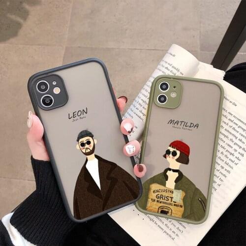 Cartoon Phone Case For iPhone 12 Mini 11 Pro Max iPhone X XR XS Max 7 8 Plus SE 2020 Killer Leon Uncle Girl Case Cute Soft Cover
