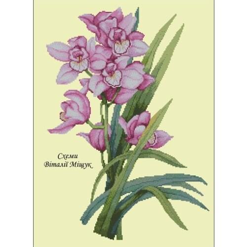 Lovely kit 19-20 Cross stitch Handmade 14CT Counted Canvas DIY,Cross-stitch kits,Embroidery Pink and arrogant orchid 41-54