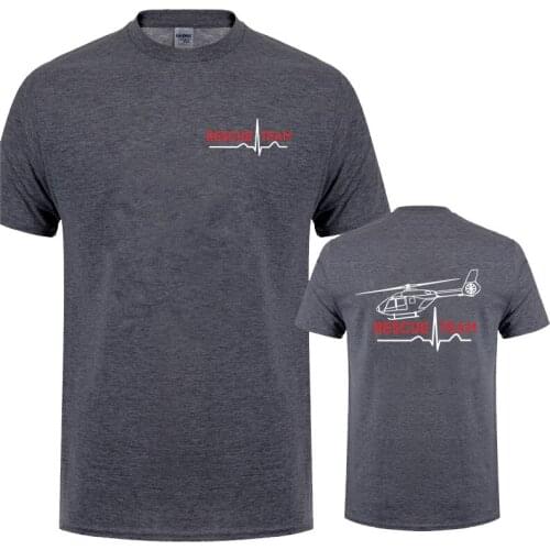 New Air Rescue Ambulance Service Rescue T Shirts Man Short Sleeve Cotton Tops 21 Colors QR-059