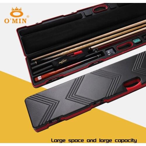 New Arrival O'MIN Billiard Stick Cue Case Chinese Black Eight 3/4 Rod Box and Straight Rod Box Snooker Cipher Box Case
