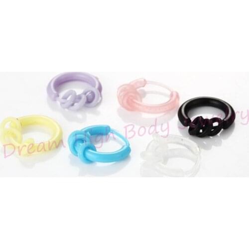 New Fashion Acrylic Hoop Nose Rings Earrings Round Fancy Party Earrings Women Jewelry Korean Earrings For Women Diameter 10mm