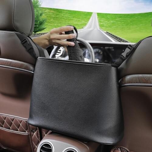 Auto Car Seat Back Organizer Pet Barrier Hanging Faux Leather Storage Bag Pouch Auto parts