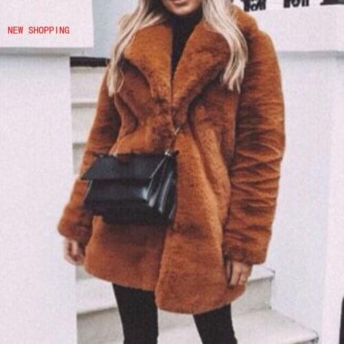 Winter Coat Woman 2020 Autumn Long Faux Fur Coat Women Warm Fur Teddy Jacket Female Plush Teddy Coat Plus Size Outwear Ladies