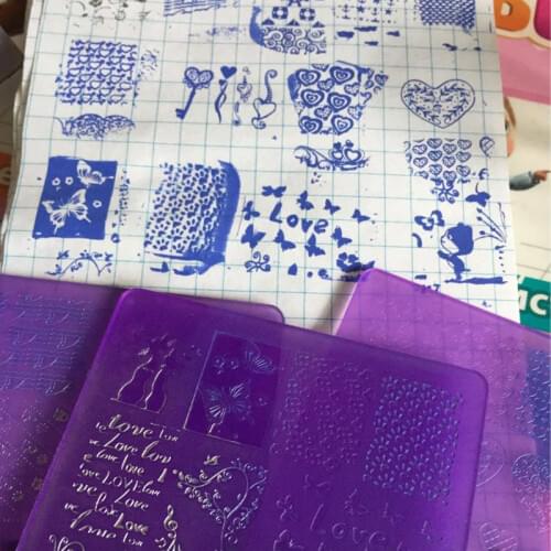 New Flower Plant Pattern Image plastic Nail Stamping Plates 6*6cm Square Stencils for Nails Stamping Nail Art tools