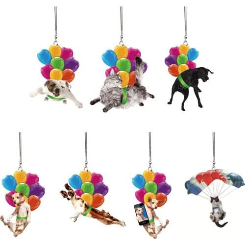 Color Balloon Cat/dog Car Pendant Decoration Fashion Backpack Pendant Key Chain Creative Balloon Flying Cat Pendant Home Decor