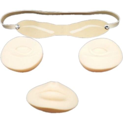 Royun Full Replace Permanent Makeup Tattoo Eye Lip Eyebrow Belt Practice Fake Skin For Practice Head Kit