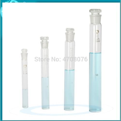 Glass colorimeter tube with cover Colorimetric cylinder Comparator Color comparison tube for analysis test white 10-25-50-100ml