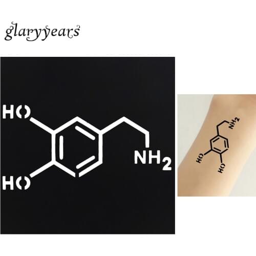 New Arrival 1pc Body Art Waterproof Tattoo Stencil Chemical Formula Small Henna Indian Tattoo Sticker Stencil Unique Designs G14