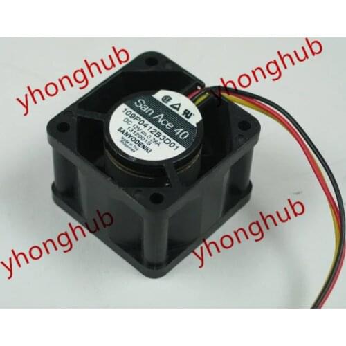 SANYO DENKI 109P0412B3D01 DC 12V 0.28A 40x40x28mm Server Cooling Fan
