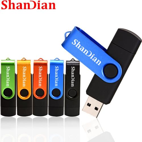 Hi-Speed 2.0 USB Flash Drive OTG Pen Drive 128gb 64gb Usb Memory Stick 32gb 256gb Pendrive for Android Smart Phone custom logo
