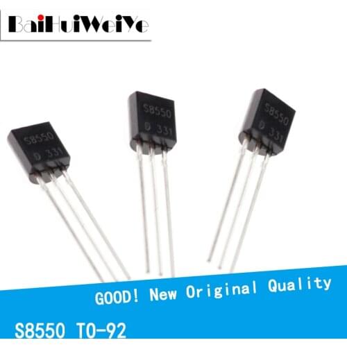 100PCS/LOTE S8550 S8550D TO-92 8550 TO92 triode transistor 0.5A/40V New Original Good Quality Chipset
