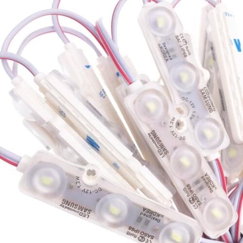 100pcs SMD5730 3 LED injection led module 12V with lens Waterproof IP68 1.2W white LED sign shop banner Channel Letters