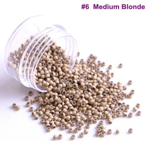 HARMONY 1000PCS 2.9x1.6x2.0mm Burgundy Red Color Copper Silicone Nano Beads Micro Rings for Nano Tip Hair Extensions