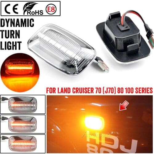 2pcs For Toyota Landcruiser 70 80 100 Series Led Dynamic Side Marker Turn Signal Light Sequential Blinker Light Emark