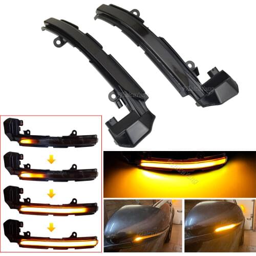 2x Dynamic LED Turn Signal Light For Jaguar XE XF XJ F-TYPE XK XKR I-PACE X250 X260 Rearview Mirror Blinker Sequential Indicator