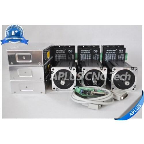 3-Axis NEMA 34 Stepper Motor 1696oz-in & Driver PSR8078 & 48V Power Supply Kit