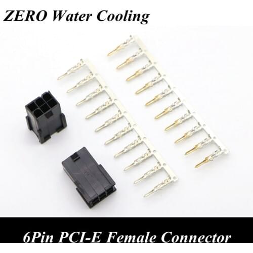 4.2mm 5559 GPU 6Pin PCI-E Female Connector with 6pcs Terminal pins for PC Modding