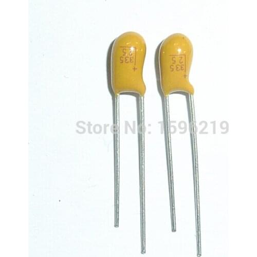50pcs Tantalum capacitor 3.3uF 25V Brand New 25V3.3uF DIP Radial
