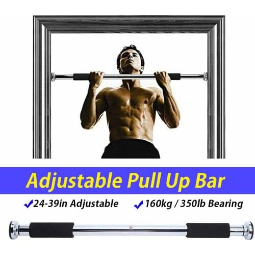 62-100cm Door Horizontal Bars Steel 160kg Adjustable Home Gym Workout Chin push Up Pull Up Training Bar Sport Fitness