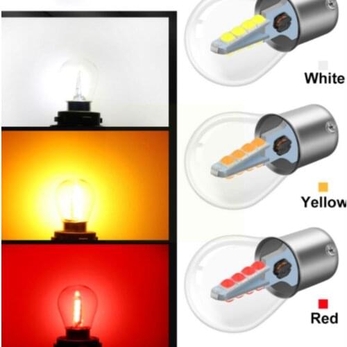 8/16 3D 3030 Chips1157 Led P21/5W BaY15d Car Brake Signal Vehicle Lamp Auto White S25 Turning Light 24v 6000K 12v Bulb Reve N4O3