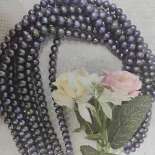 8-9mm dyed purple round pearl strands for jewelry making