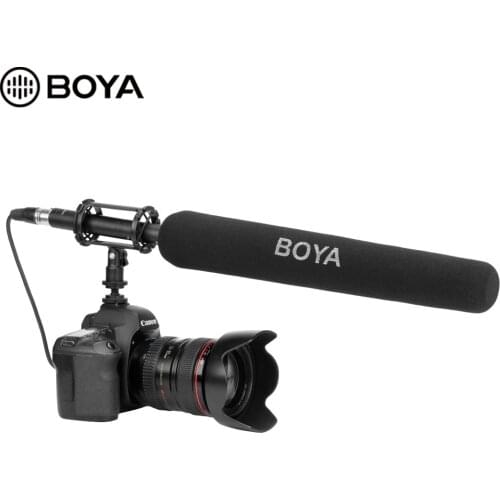 BOYA BY-PVM3000L Shotgun Microphone 30° Supercardioid Electret Condenser Mic for DSLR Camera Camcorder Audio Recorder Interview