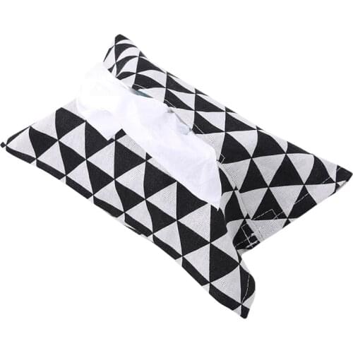 Living Room Paper Cover Bag Tissue Case Organizer Cotton Linen Tissue Box Towel Napkin Dispenser Storage Bag Paper Holder
