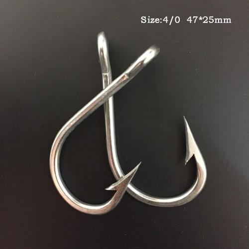 CN03 4/0 30 pieces Mustad J Type Fishing Hook Stainless Steel Fishing Hook Barbed Hook For Fishing
