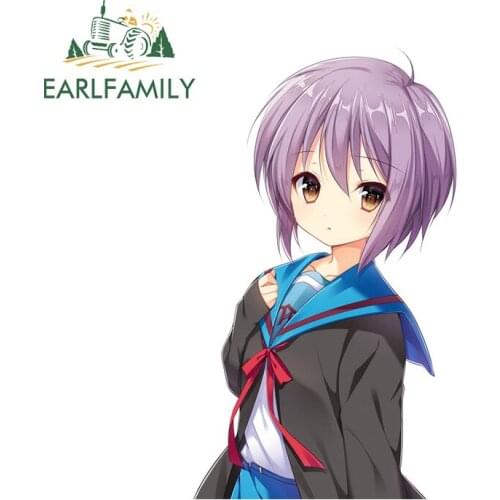 EARLFAMILY 13cm x 7.7cm Anime for Suzumiya Haruhi Creative Decal Auto Laptop Funny Car Stickers Waterproof VAN Vinyl Car Wrap