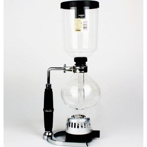 TCA-3 Suction coffee maker Syphon Pot 3 serving glass Ceramic handle Metal base 360ml
